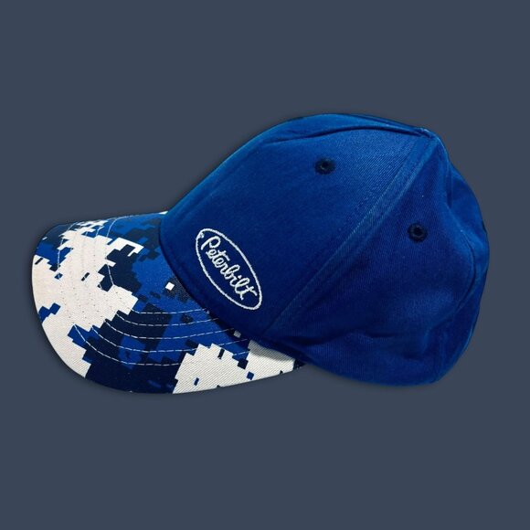 Peterbilt Youth Blue Baseball Cap With Digital Camo Brim Adjustable Pre-Owned - Picture 11 of 11